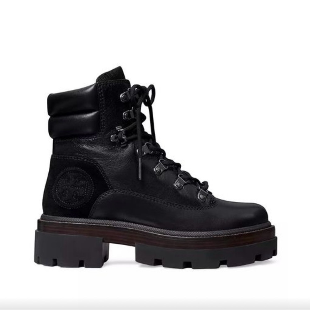 Tory Burch Miller Leather Lug Hiker Boots